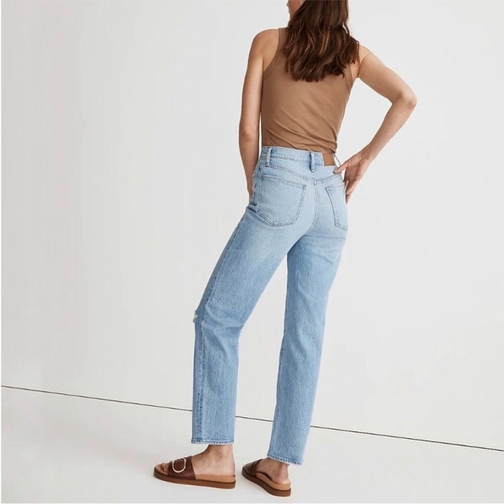 Madewell The Perfect Vintage Straight Distressed Jeans 27 A22 - Picture 4 of 13